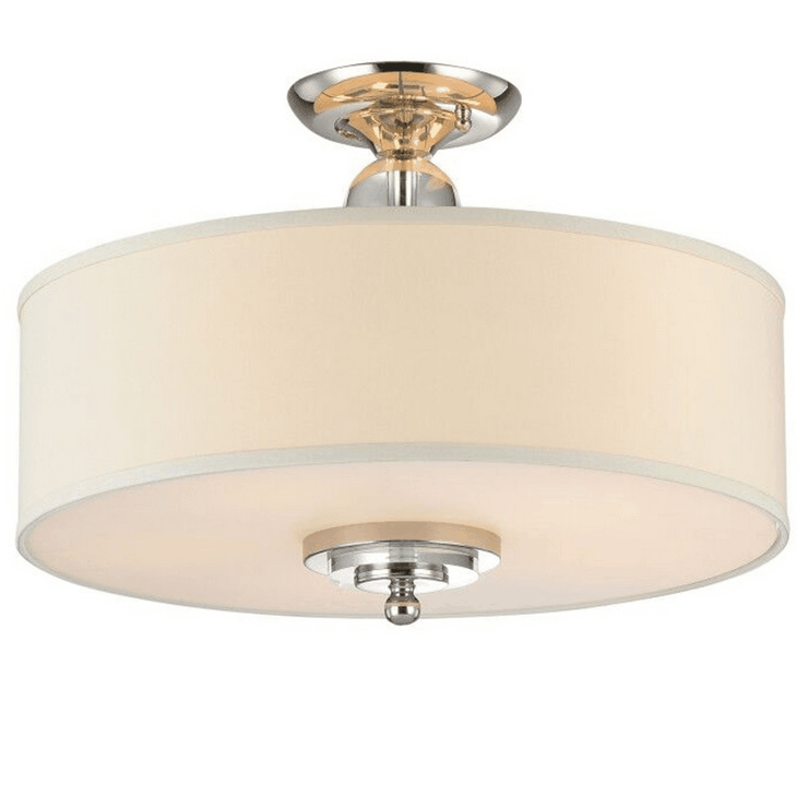 Cветильник Memphis, Nickel Clear crystal Shade beige D50*H38 cm