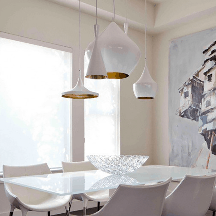 Светильник Beat Light Stout White D50 см / H48 см Белый в стиле Tom Dixon