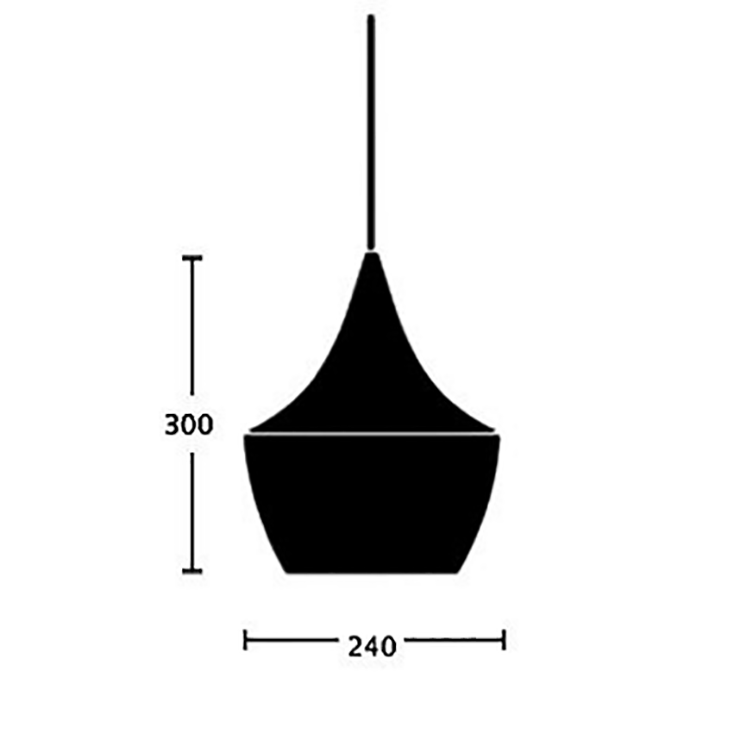 Светильник Beat Light Fat Black в стиле Tom Dixon