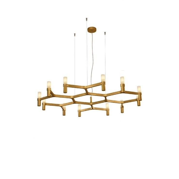 Люстра Crown Plana Mega L110 Gold в стиле Nemo