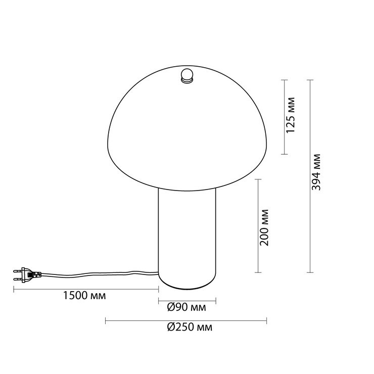 Лампа настольная Fungo White