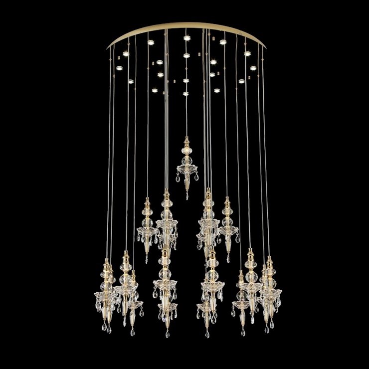 Люстра потолочная Plano D100 Gold