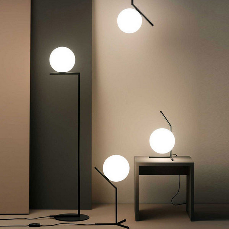 Светильник  IC Lighting S Black Pendant Lamp в стиле Flos