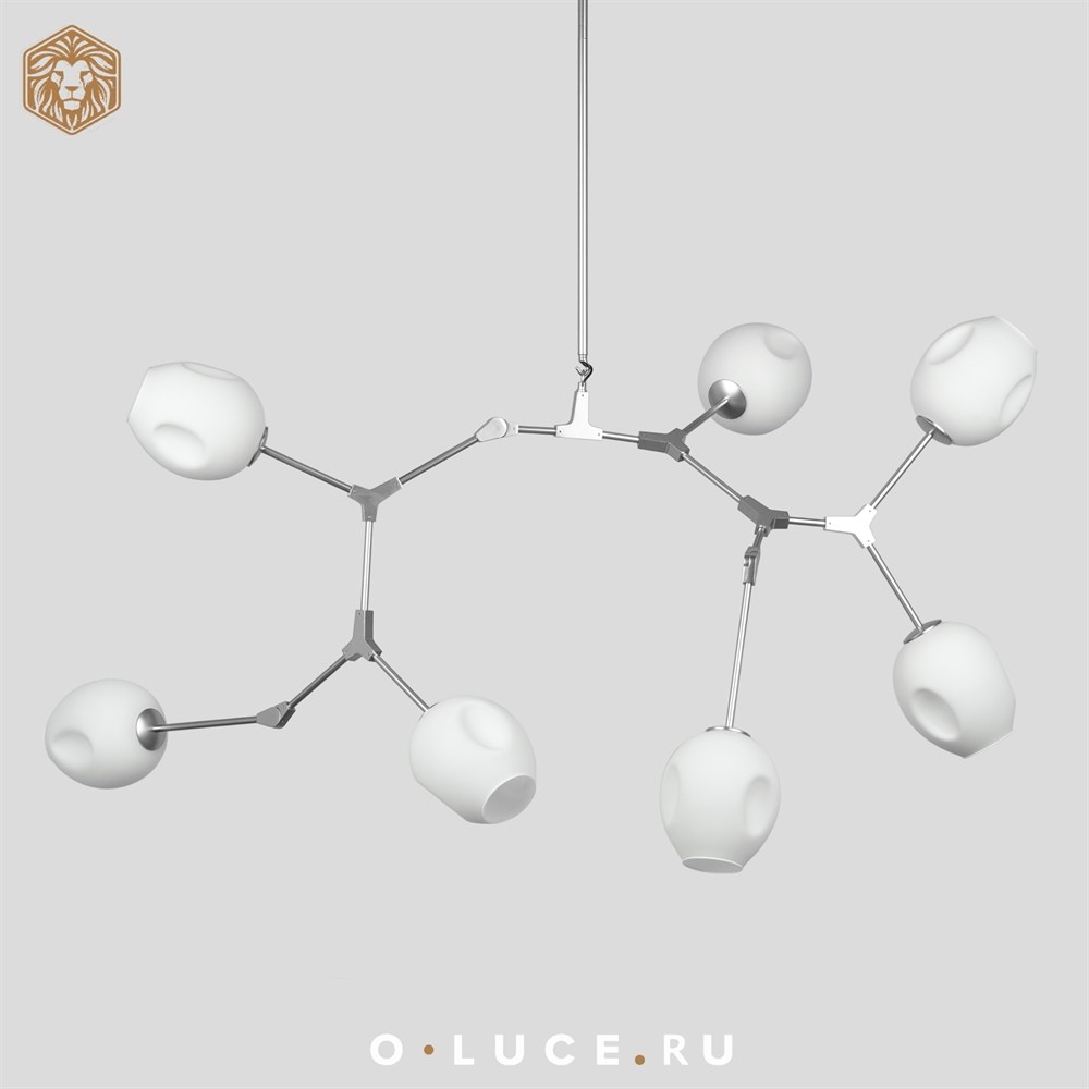 Люстра Branching Bubbles 7 Nickel в стиле Lindsey Adelman