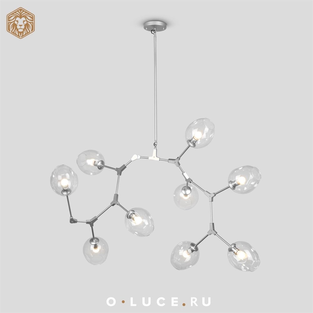 Люстра Branching Bubbles 9 Nikel в стиле Lindsey Adelman