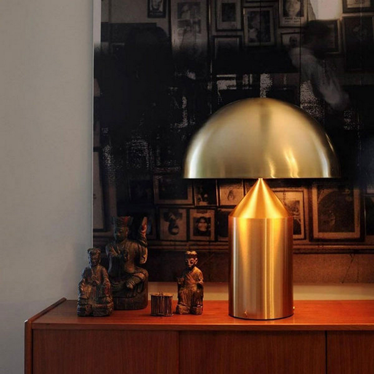 Настольная лампа Atollo Gold D50 в стиле Oluce