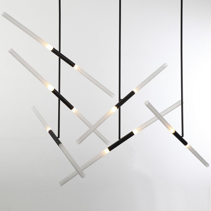 Люстра на штанге Lines Black