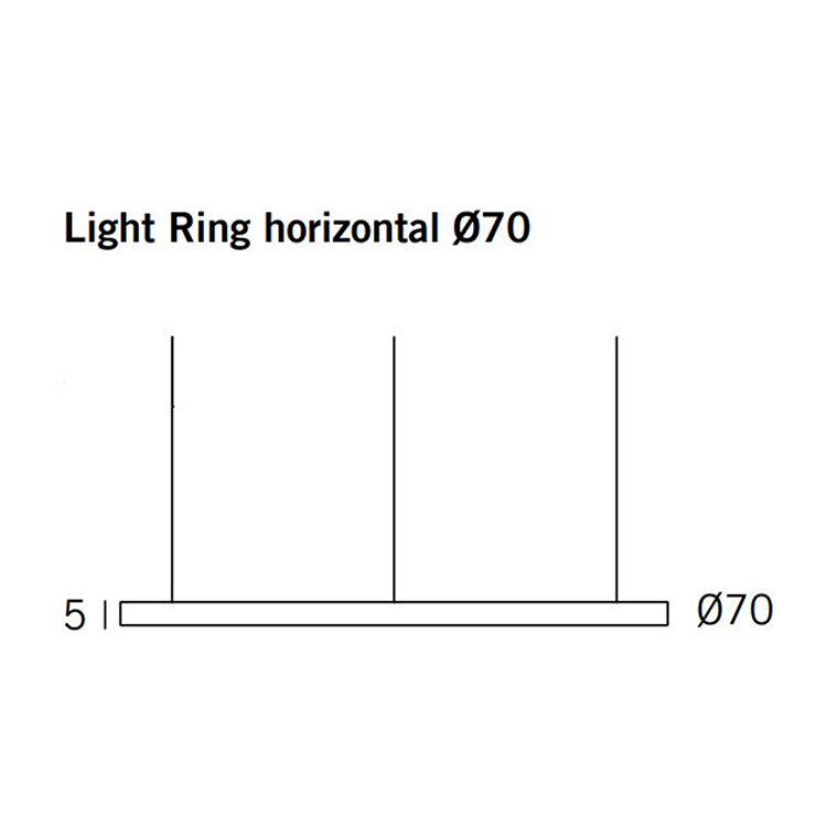 Светильник Light Ring Horizontal D70 Nickel