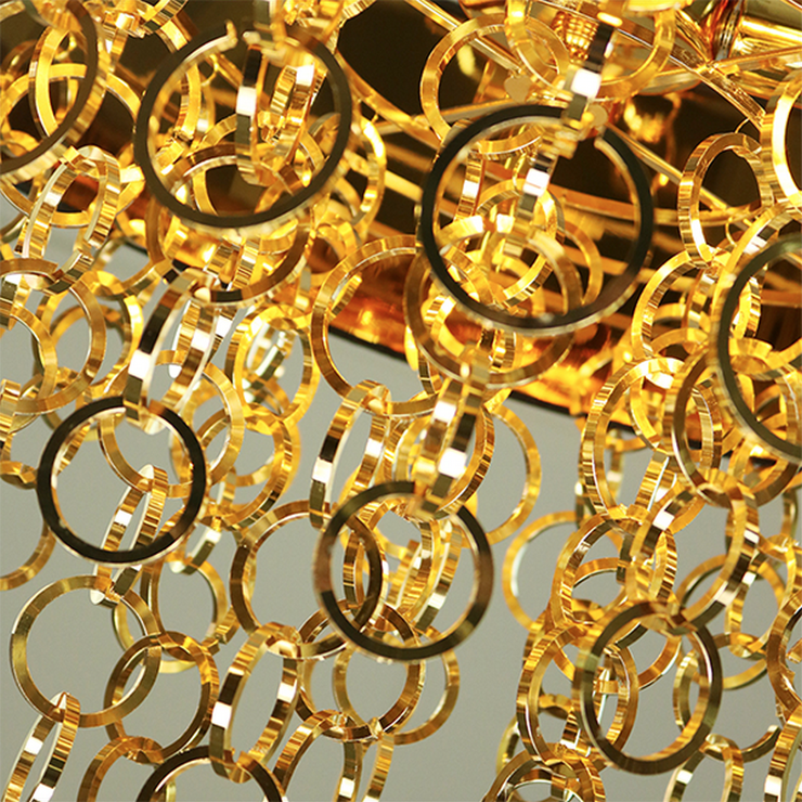 Люстра Sigma L2 7128/140  Диаметр плафона 140 см Черный + Золотой