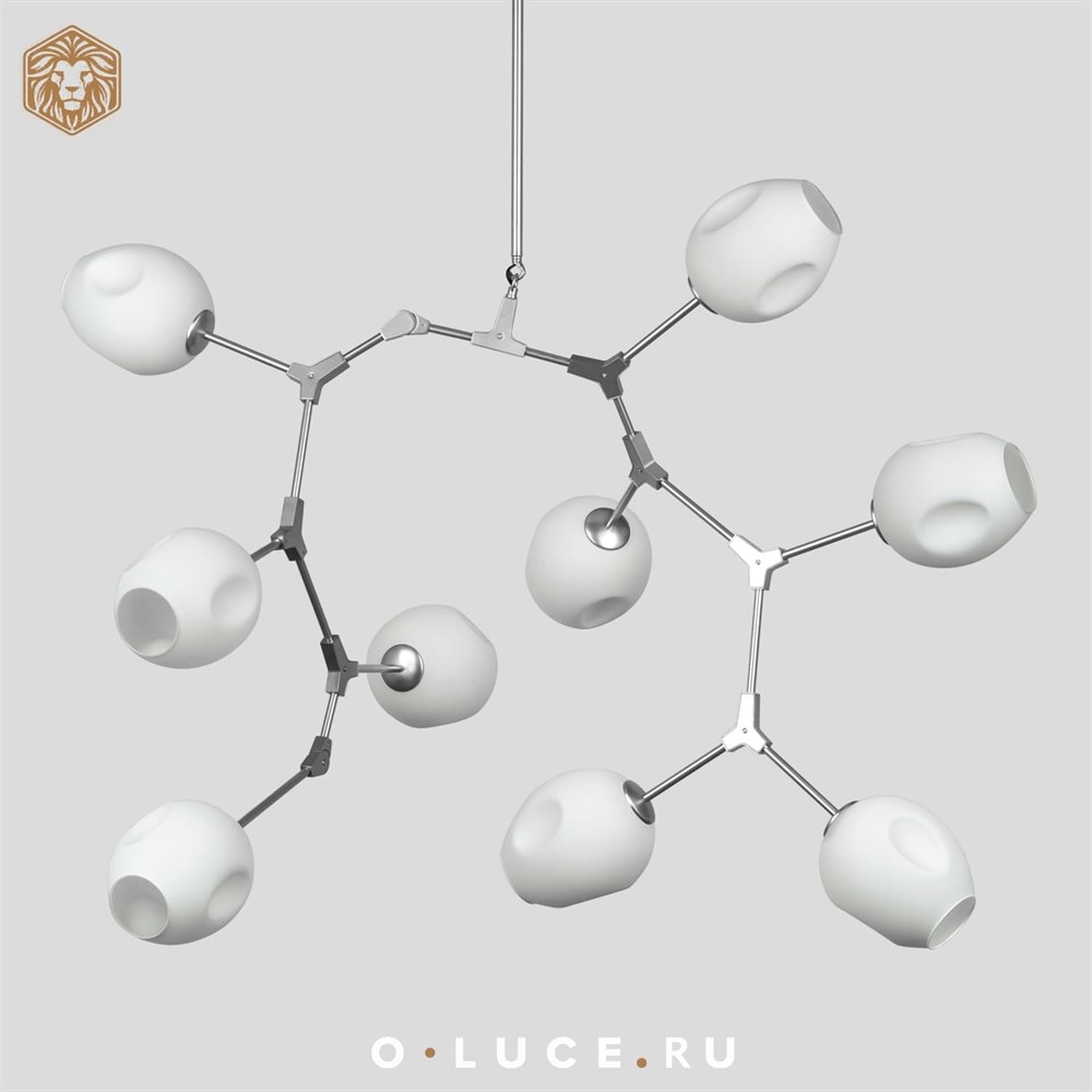 Люстра Branching Bubbles 9 Nikel в стиле Lindsey Adelman