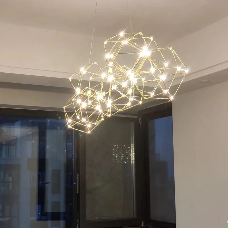 Люстра Bjork large в линию без вставок (сегмент 28*28 см)