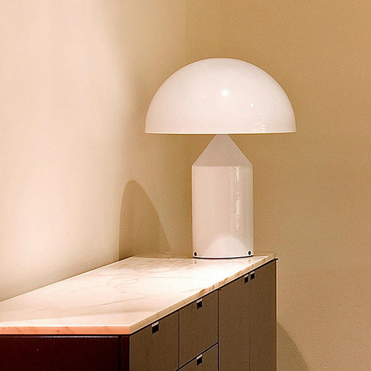 Настольная лампа Atollo White D38 в стиле Oluce