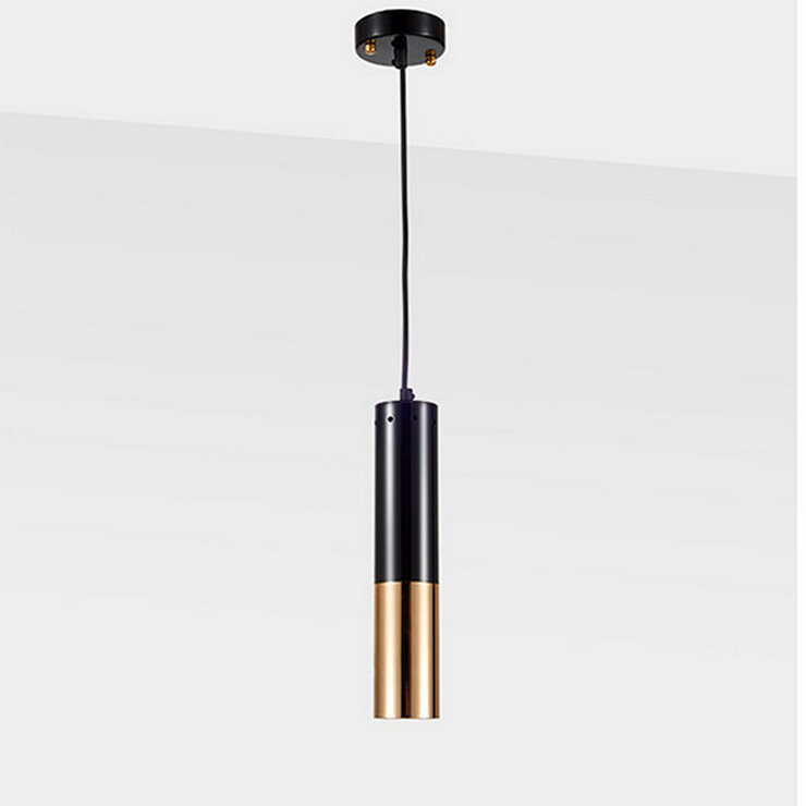 Светильник подвесной Ike Single Черный + Золотой в стиле Delightful
