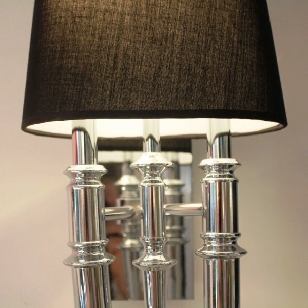 Бра Brunilde чёрный хром H70 см в стиле Ipe Cavalli