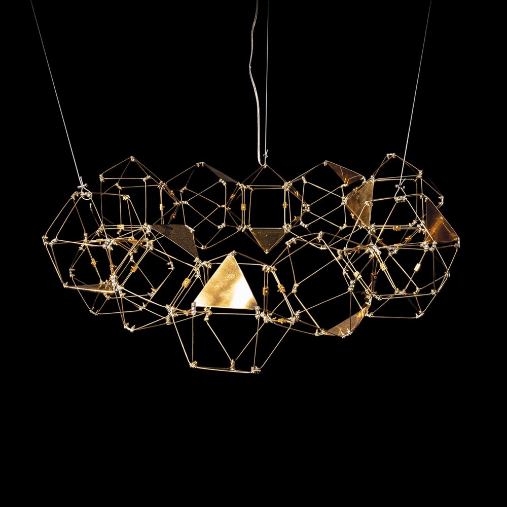 Люстра Bjork small круглая со вставками (сегмент 20*20 см)