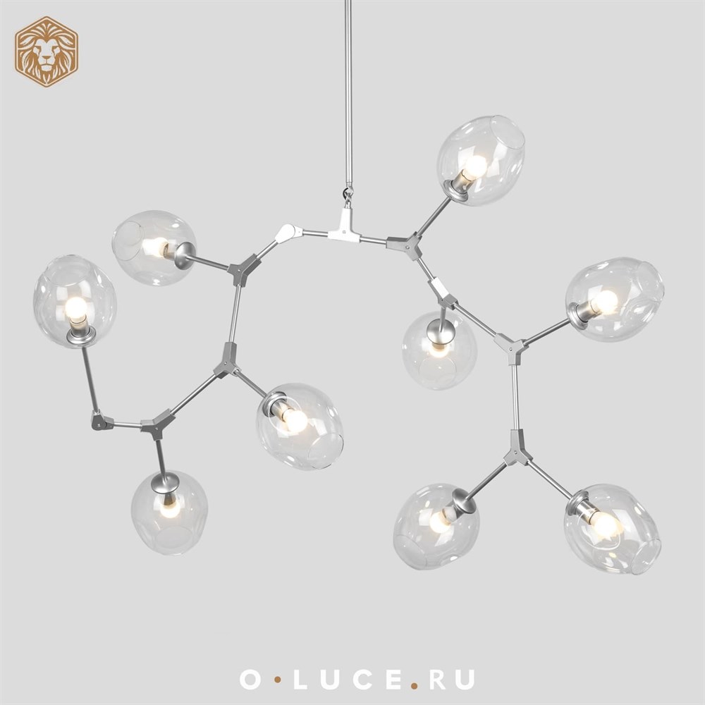 Люстра Branching Bubbles 9 Nikel в стиле Lindsey Adelman
