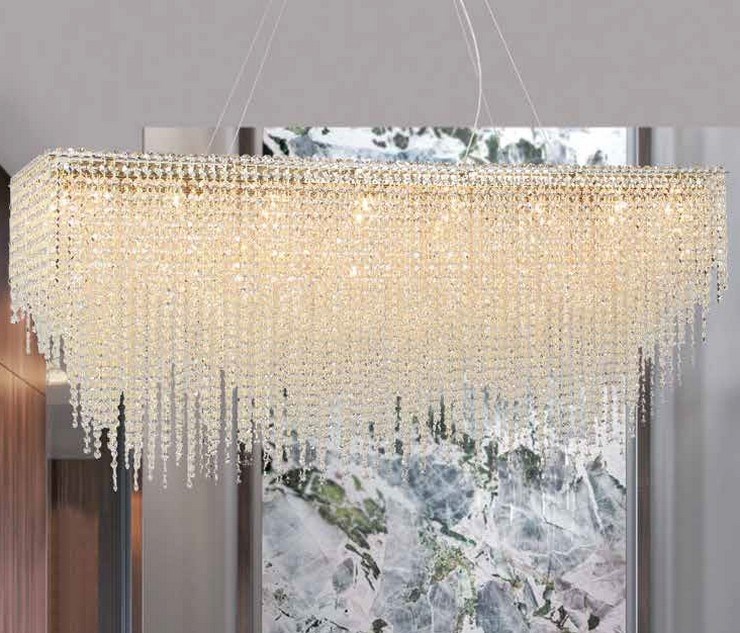 Люстра подвесная San Antonio rectangle L140 Gold