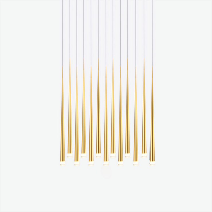 Люстра Slim 13 Gold Rectangle в стиле Vibia