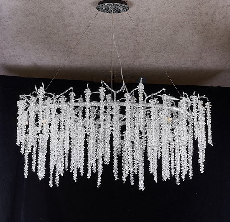 Люстра Sinfonia di Luce Silver Oval  L 160 см