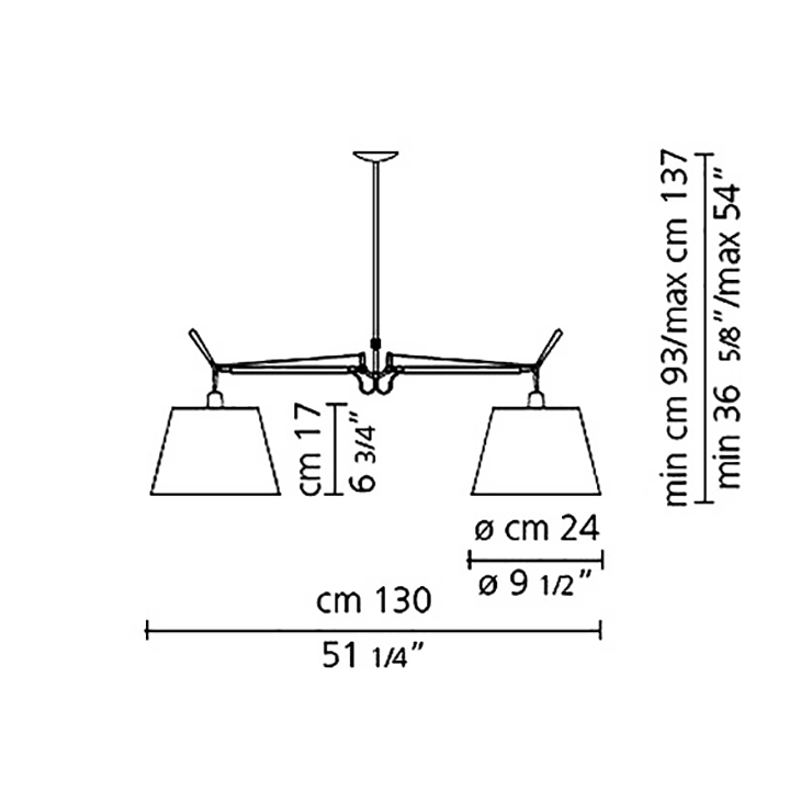Потолочный светильник Tolomeo 2 в стиле Artemide