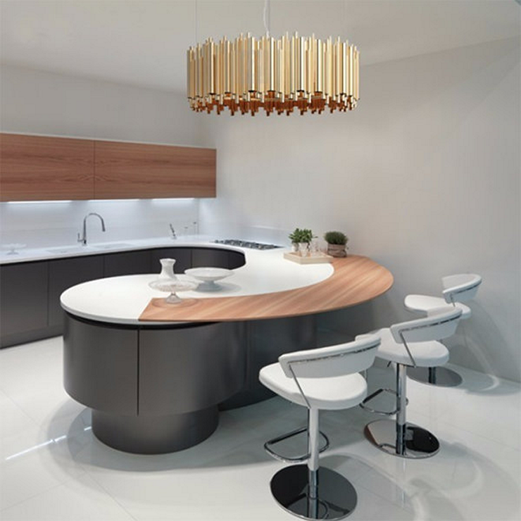 Люстра подвесная Brubeck D60 Gold в стиле Delightful