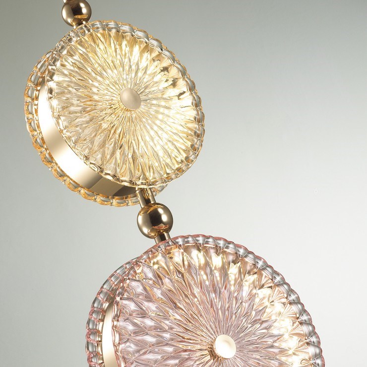 Светильник подвесной Lolly Pop Gold yellow/pink