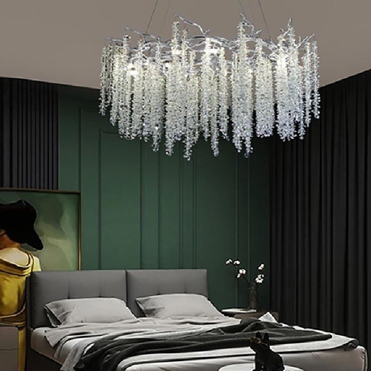 Люстра Sinfonia di Luce Silver Oval  L 160 см