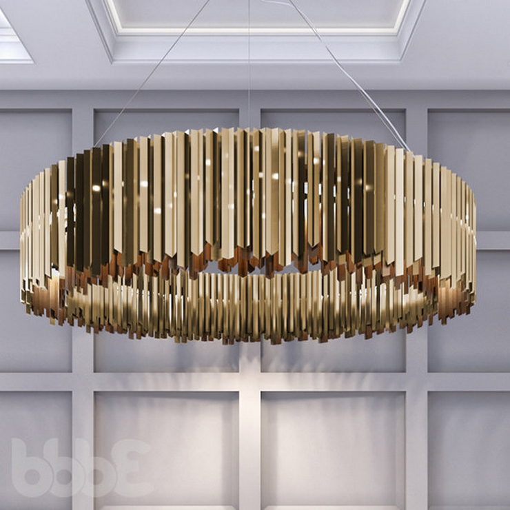 Люстра Facet 24 Gold в стиле Tom Kirk