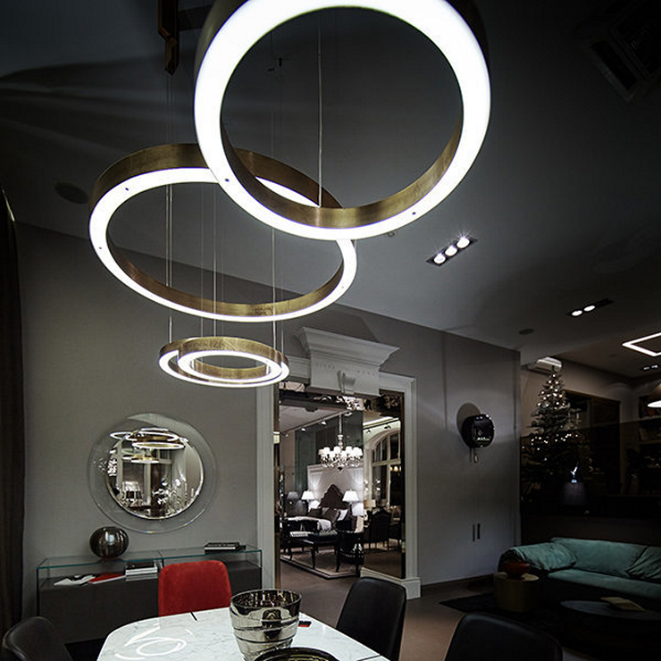 Светильник Light Ring Horizontal D30 Brass в стиле Henge