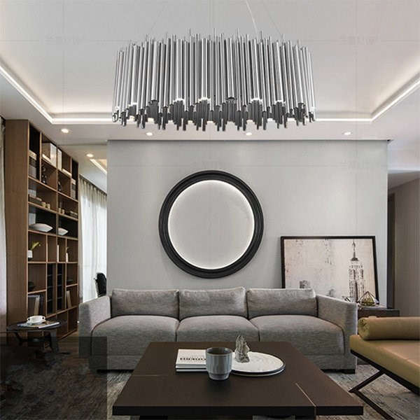 Люстра подвесная Brubeck D80 Chrome в стиле Delightful