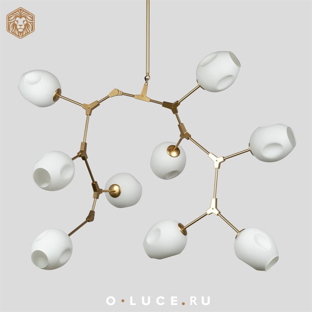 Люстра Branching Bubbles 9 Gold в стиле Lindsey Adelman