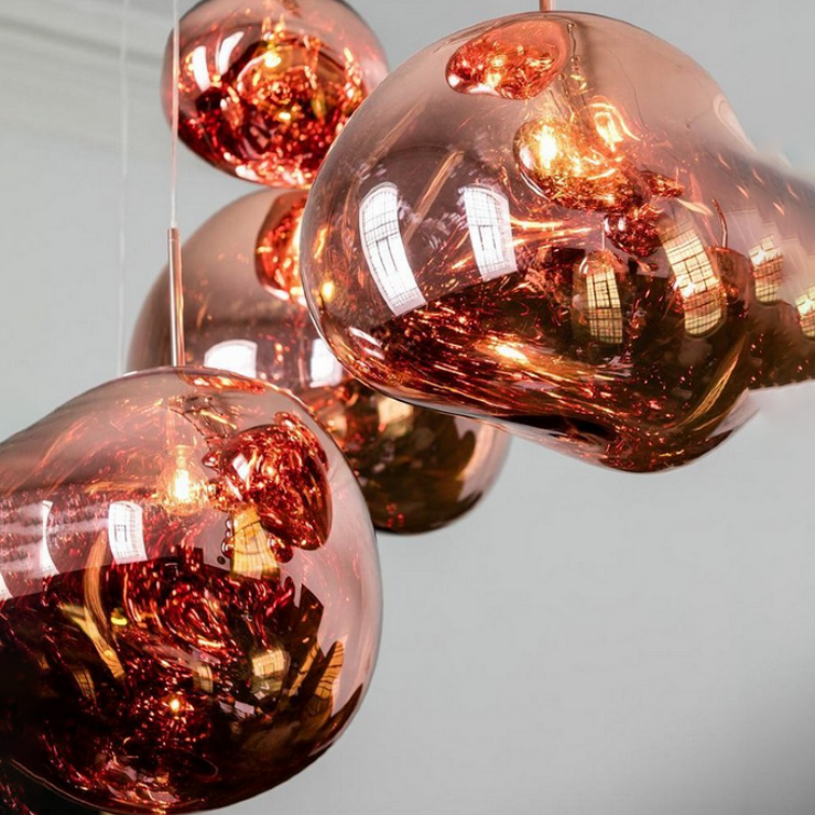 Светильник подвесной Melt Copper D38 в стиле Tom Dixon