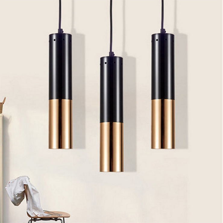 Светильник подвесной Ike Single Черный + Золотой в стиле Delightful