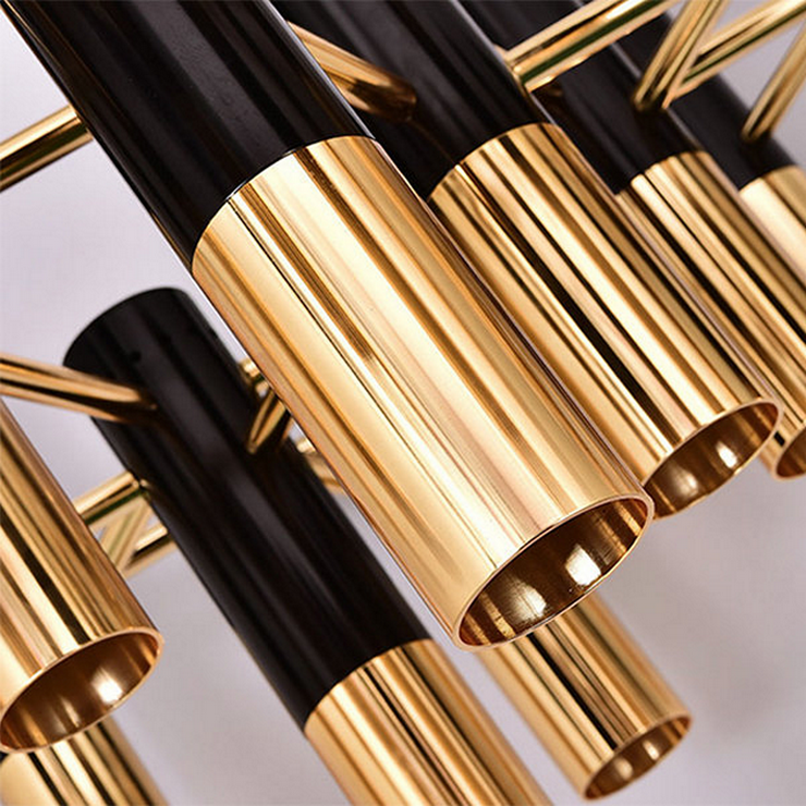 Люстра Ike 22 Lamp Черный + Золотой в стиле Delightful