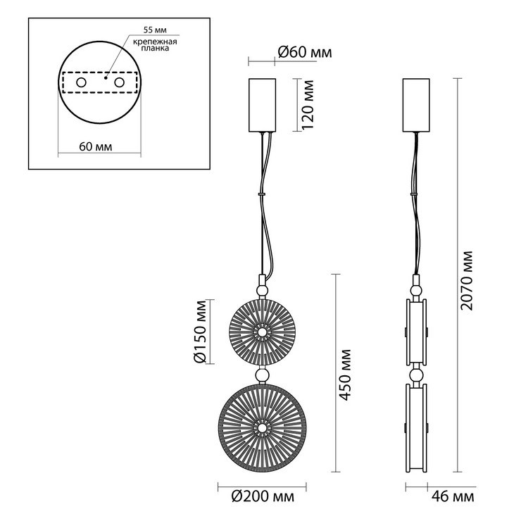 Светильник подвесной Lolly Pop Gold green/light brown