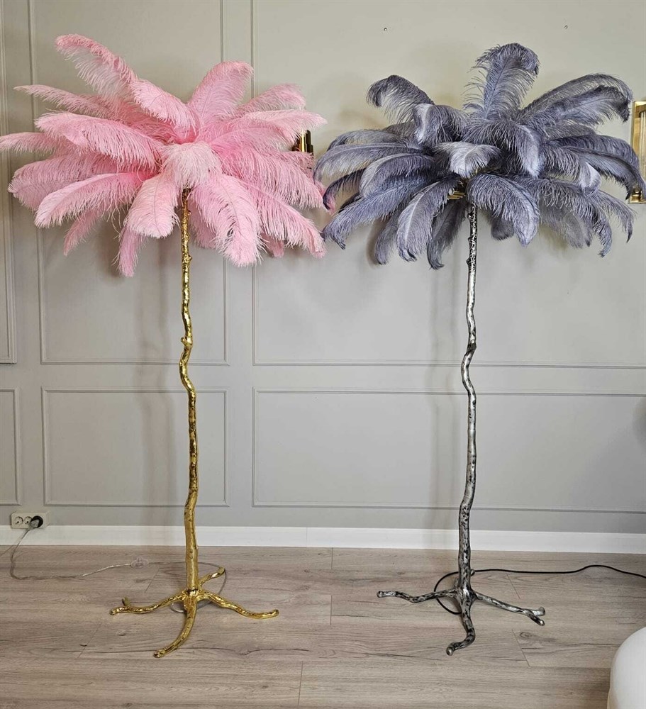Торшер Ostrich Feather gold