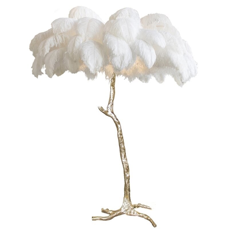 Торшер Ostrich Feather gold