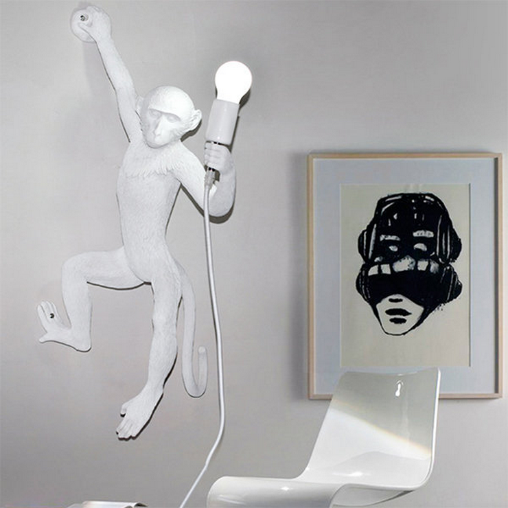 Бра Monkey Wall Lamp White правая в стиле Seletti
