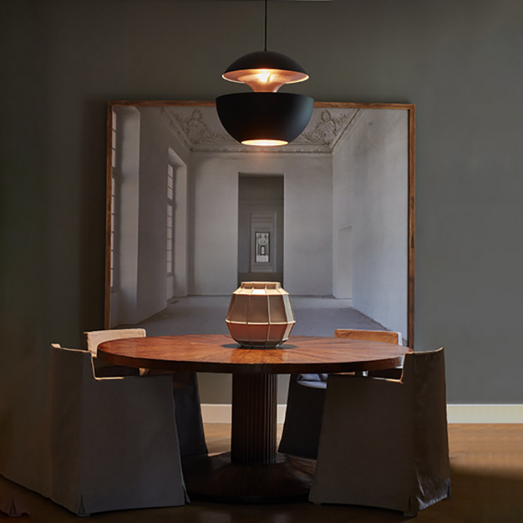 Светильник Lampe Here Comes The Sun D35 см / H33 см Черный + Золотой