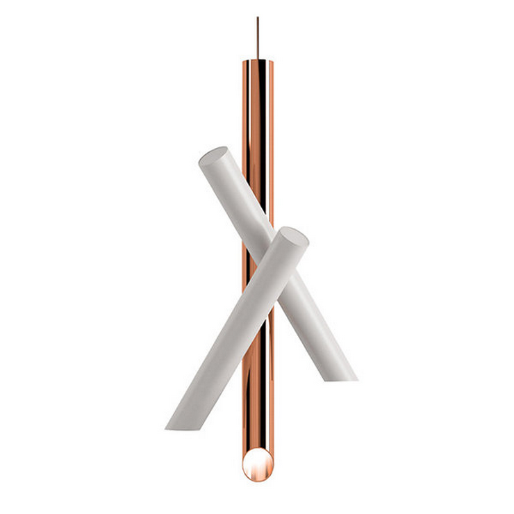 Светильник Tubes 3 White-Copper в стиле Nemo