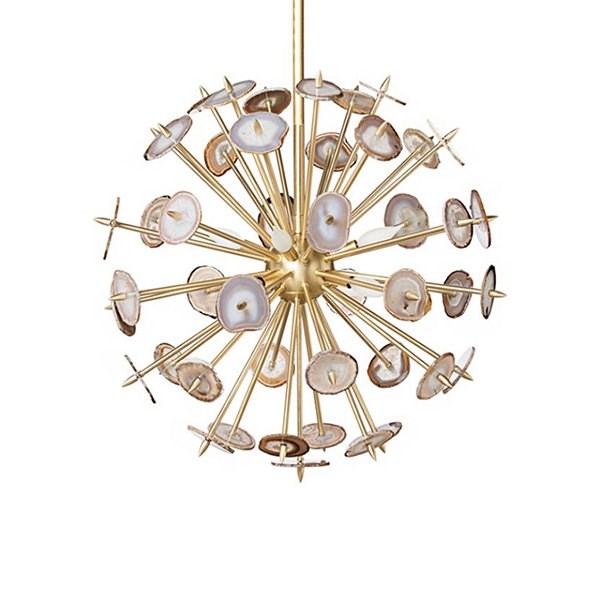 Люстра Agate Burst Chandelier Brass D60