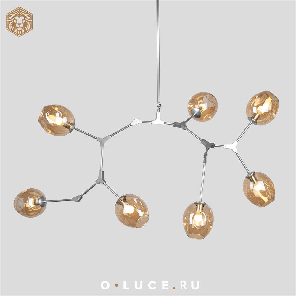 Люстра Branching Bubbles 7 Nickel в стиле Lindsey Adelman
