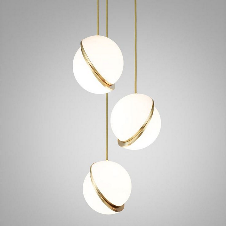 Светильник Crescent Chandelier 3 Gold в стиле Lee Broom