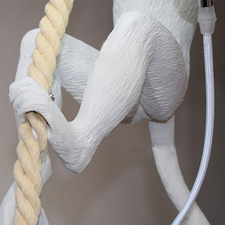 Светильник Monkey Обезьяна с Лампой White правая в стиле Seletti
