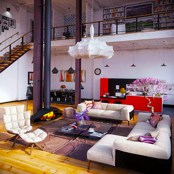 Люстра Zeppelin  Диаметр 60 см / Высота 57 см в стиле Flos