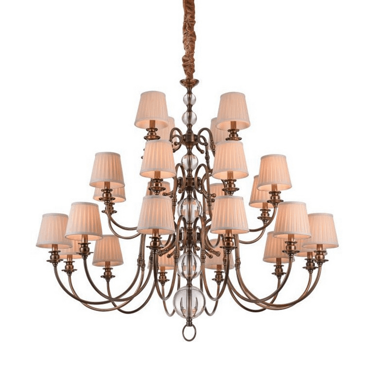 Люстра Detroit, Black brass Clear glass D130*H120/220cm БЕЗ АБАЖУРОВ