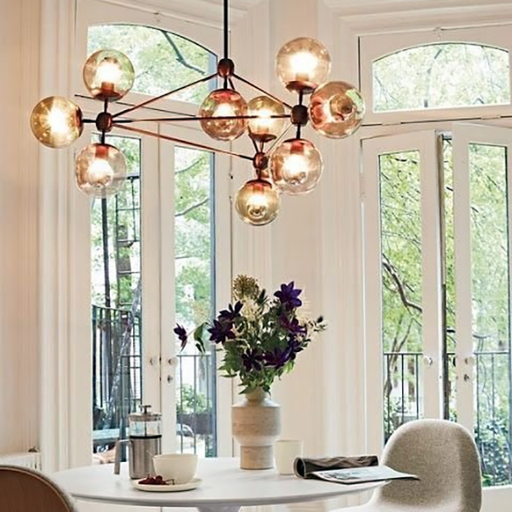 Люстра Modo Chandelier 10 Globes в стиле Roll&Hill
