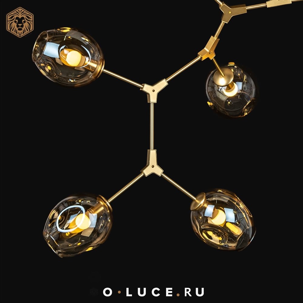 Люстра Branching Bubbles 11 Gold в стиле Lindsey Adelman