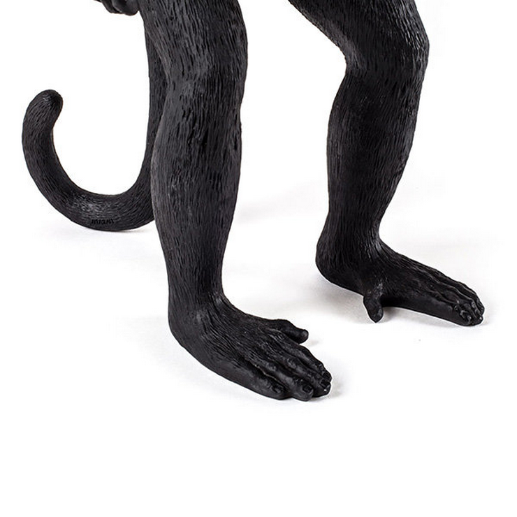 Торшер Обезьяна с Лампой Monkey Black Floor Lamp в стиле Seletti