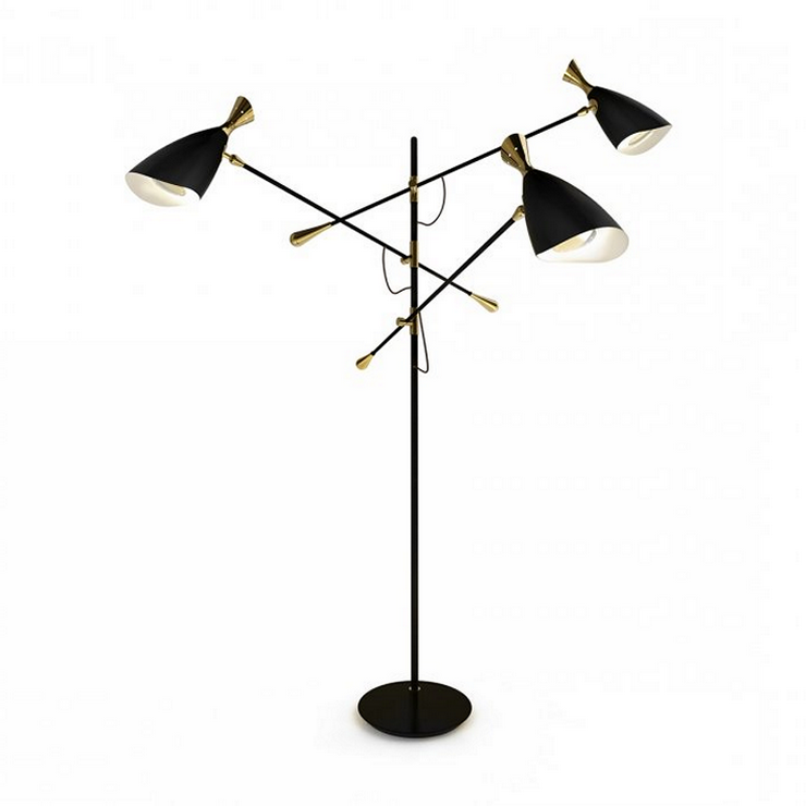 Торшер Duke Floor Черный в стиле Delightful